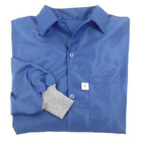 Botron B7305C Blue Conductive Cuff Lightweight ESD Smock XL
