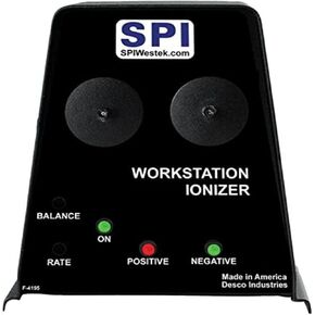 SPI Westek Workstation | Still Air Ionizer Without Fan | Removes Static Charge from Surfaces | 12 Inch Area of Effect | Compact Size Fits on Top of Desk | Model 94000