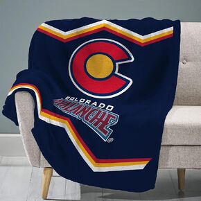 Sleep Squad Colorado Avalanche Reverse Retro 60" x 80" Raschel Plush Blanket –an NHL Super-Soft Throw