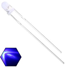 50Pcs 3mm Blue Lights LED Diodes (Clear Transparent Lens), Blue LED Diodes, Bulb Lamps Light Emitting Diode, Small LED Lamps