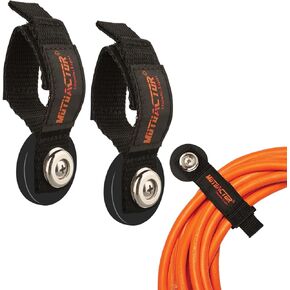 MUTUACTOR Strong Magnetic Hooks,Non-Slip Magnetic Mount Hooks Heavy Duty for Hanging,2PCS Anti-Scratch Garage Storage Hooks Adjust Cable for Garden Hoses Universal Rope Cordless Drills RVs Equipments