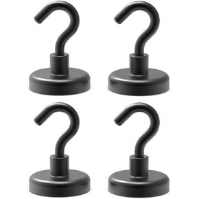 Ant Mag Strong Magnet Hooks for Hanging 80LBS Heavy Duty Neodymium Hooks Used for Home Kitchen Office Workplace Pack of 4