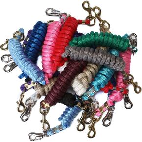 FMS Ravenox Lead Ropes for Horses | 5/8-Inch MFP Rope Horse Lead (Burgundy-Bolt Snap)