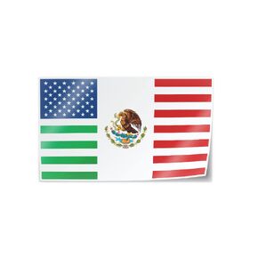 Mexican American Flag Sticker Decals - Celebrate Your Heritage (5" x 3", 1 Sticker) by Flippin Stickers