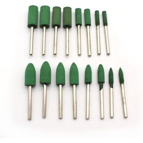 TMAX 10 pc 10 mm (3/8 Inch) Bullet Rubber Rotary Tool Polishing Burr with 3 mm (1/8 Inch) Shank for Dremel Rotary Tools