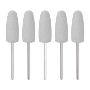 HARFINGTON 5pcs Rubber Polishing Bit Silicone Buffing Wheels 150 Grit 10mm Dia Mounted Grinding Head for Electric Grinder Rotary Tool, Cone Shape