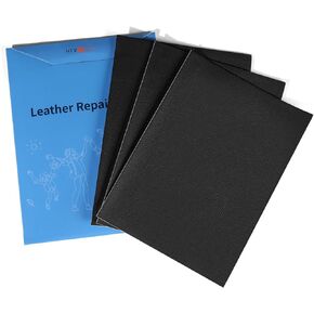 HTVRONT Self Adhesive Leather Repair Patch 3 Pcs, 8 x 11 Inch Black Leather Repair Patch, Leather Repair Tape for Furniture, Couch, Car Seat, Office Chair