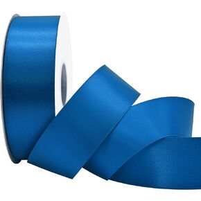 Double Faced Polyester Dusty Blue Satin Ribbon 1/2 Inch 50 Yards Fabric Ribbons for Gift Wrapping Invitations Wedding Flower Bouquet and Sewing