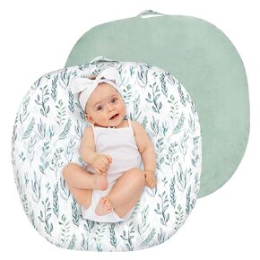 Newborn Lounger Cover, Soft Comfortable Baby Lounger Cover, Reversible Removable Slipover for Infant Lounger Pillow, Pink (Lounger not Included)