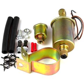 WEDOAUTO F4027 Externally Mounted Universal Electric Fuel Pump For Low Pressure 12V Carburetor 2.5-4 PSI