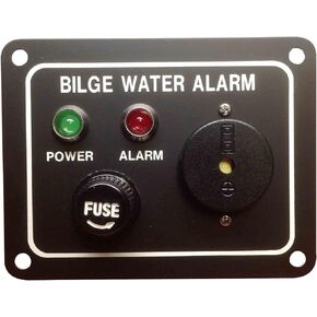 Marine Boat Bilge Alarm Pump Switch Aluminum Plate 3.25" by 2.5" LED Indicators