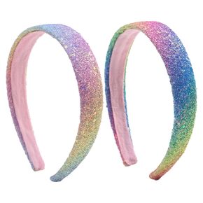 Glitter Headbands for Girls Wide Sparkly Headbands for Little Girl Hair Accessories Thick Bling Hairband for Children