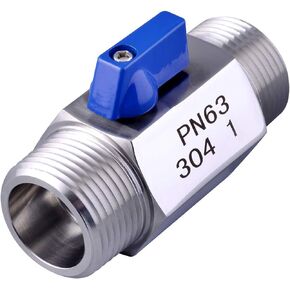 Cowin Brewing 1" Stainless Steel Mini Ball Valve NPT Thread (Male&Male)