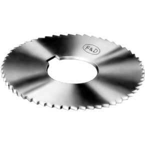 F&D Tool Company 15148-B8481 Screw Slotting Saws, High Speed Steel, 2.75" Diameter, 0.018" Width of Face, 3/4" Hole Size, 25" Gauge, 72 Number of Teeth