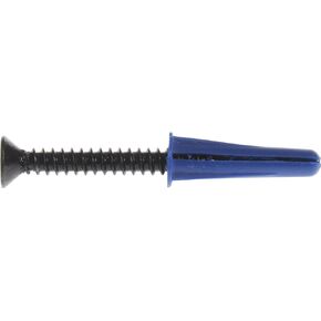 The Hillman Group 5071 Blue Ribbed Plastic Anchors, No Size, No Color