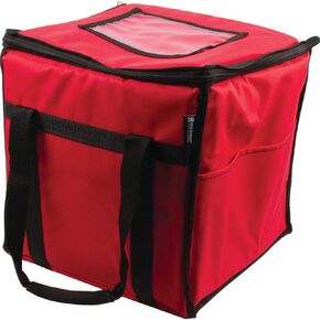 Carlisle FoodService Products PB20-6 Commercial Insulated Pizza/Food Delivery Bag, 6" H x 18" W x 20" D Red