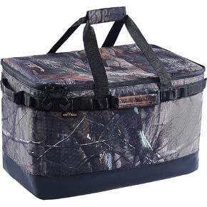 KRIYNAA Insulated food delivery bags,(48L) foldable reusable insulated grocery shopping bags, suitable for catering, picnics, camping, road trips portable transport bags (Leaf camouflage)