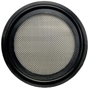 1.5" Sanitary Tri-Clamp Gaskets (Pack of 2), Bonded Type Screen (#30 Mesh/ 595 μm) Gaskets, Black EPDM