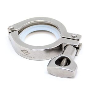 QiiMii 13MHHM Stainless Steel 304 Single Pin Heavy Duty Tri Clamp with Wing Nut for Ferrule TC 2"(2 Inch)