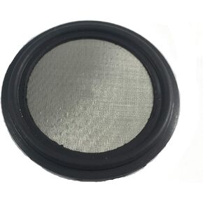 Tri Clamp BUNA-N Screen Filter, Ferrule Gasket 316L 100Uf Micron Screen Stainless Pharmaceutical Grade Filter Mesh. BUNA-N, Bleed Proof Fusion Molded With Mesh Material! & FDA Certification (3")