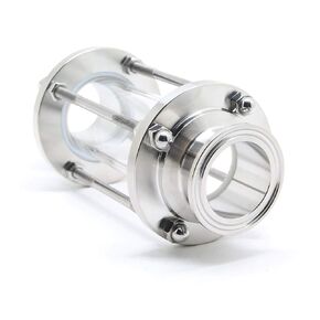 QiiMii 1.5" Sanitary In-Line Sight Glass with Tri Clamp End, Flow Sanitary Straight Sight Glass Tri-clamp Stainless Steel SS304 (Pipe OD:38MM）