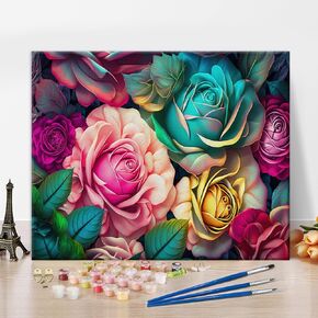 Wooden Ship Painting by Numbers for Adults, Beach and Boat DIY Paint by Numbers Beautiful Landscape Oil Painting Acrylic Painting Kit, 16x20 Inches Without Frame Paint by Numbers for Home Decor