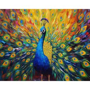 Natuyalo Paint by Numbers Kit for Adults - Colorful Cat DIY Adult Paint by Number Kits Animal Acrylic Canvas Painting for Adults Beginners Kids Art Crafts Without Frame, 16x20 Inch