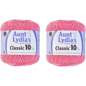 Aunt Lydia's Crochet Thread - Size 10 - French Rose (2-Pack)