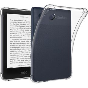 LaoShuSheng Slim Clear Case for 6" Kobo Clara 2E (2022 Released,Model N506) - Ultra-Thin Lightweight Transparent Flexible Soft Back Cover (Clear)