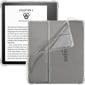 WALNEW Clear Case for 7" Kindle Oasis CW24WI / S8IN4O, Soft Transparent TPU Cover with Enhanced Corners for 7 inch Kindle Oasis
