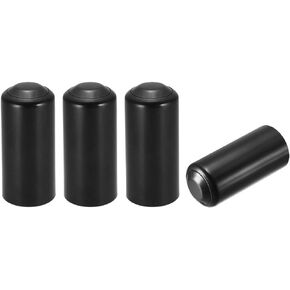 uxcell Battery Cover Mic Battery Screw on Cap Cup Cover for PGX24 SLX24 PG58 SM58 BETA58 Wireless Black 4Pcs