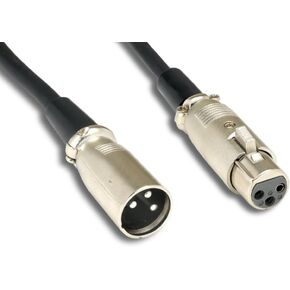 Cablelera XLR Audio Microphone Cable M/F, 10ft Black (ZCWWFPMF-10)