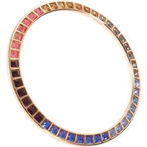 Hemobllo Bezel Ring Compatible with Galaxy Watch 4 Classic 42mm, Bling Bezel Ring Cover Metal Bezel Cover Rhinestone Decorative Bezel Anti-Scratch Adhesive Protection Cover (Rose Gold)