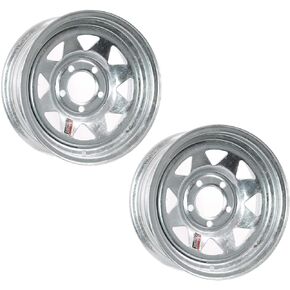eCustomRim 2-Pack Boat Trailer Rims Wheels 14 in. 14X6 5 Lug Hole Bolt Galvanized Spoke Design