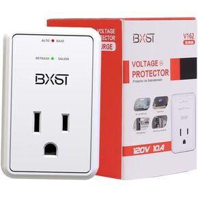 BXST 220V Surge Protector Electronic Voltage Protector for Home Appliance Surge Protector for Refrigerators One Outlet Plug 20A,4400W, White
