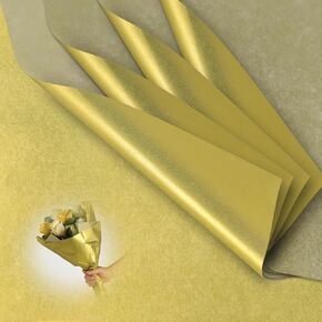 60 Sheets Gold Tissue Paper Bulk, 20" x 20" Tissue Paper for Gift Bags Wrapping Paper for Graduation Birthday Wedding Mother's Day Holiday Party Decoration