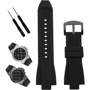 XIW Compatible for 13mm× 29mm Michael Kors MK8152 MK8295 MK8356 MK8380 MK9020 Rubber Watch Band Replacement for men Silicone Wirstband Strap women Bracelet