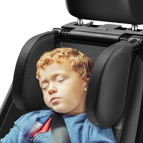 Car Headrest Pillow, 180°Adjustable Travel Sleeping Car Headrest, U-Shaped Car Seat Head Neck Support, Road Pal Headrest for Long Trip, Suitable for Kids and Adults, Black