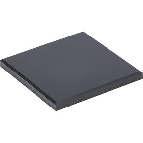 BENECREAT Acrylic Display Base 4x0.6 Inch, Acrylic Round Beveled Display Block, Black Solid Round Display Stand for Jewelry Crafts Display, Display Stand Base