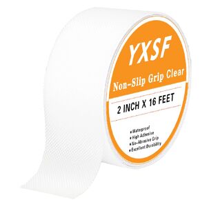 YXSF Clear Non-Abrasive Grip Tape,2 inch*16 feet Non-Slip Tape for Indoor & Outdoor Use, Customizable & Waterproof Anti Slip Tape for Widely Used (Frosted Pattern)