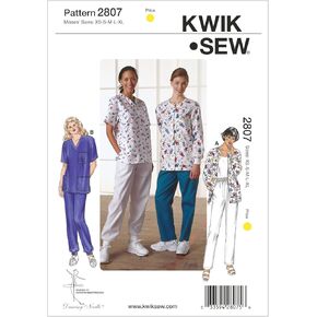 Kwik Sew K2807 Scrubs Sewing Pattern, Size XS-S-M-L-XL in Saudi Arabia