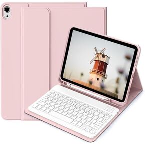 BQDIYOO Case for iPad 10th Generation with Keyboard, 10.9 inch iPad 10 case 2022 with Pencil Holder, Wireless Keyboard Case Slim Lightweight Soft Case Auto Wake Sleep, Green