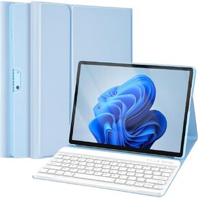 MMK Surface Pro 9 Case with Keyboard 13 inch 2022, Keyboard Case for Microsoft Surface Pro 9 13" 2022 Tablet, Tablet Case with Wireless Detachable Keyboard & Multiple Angle Viewing - Blue