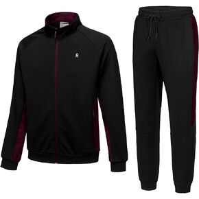 Little Donkey Andy Quick Dry Mens Track Suits 2 Piece Set, Stretch Durable Jogging Suit for Men Breathable Sweatsuits