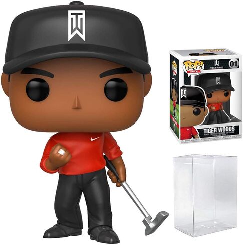 Pop Sports: PGA Tiger Woods Red Shirt Pop Vinyl Figure (Bundled with Pop Shield Protector) in Saudi Arabia