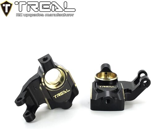 TREAL UTB18 Capra Brass Front Steering Knuckles Inner Portal Covers Set (2P) 35.8g/pc Heavy Weight Upgrades-Black in Saudi Arabia