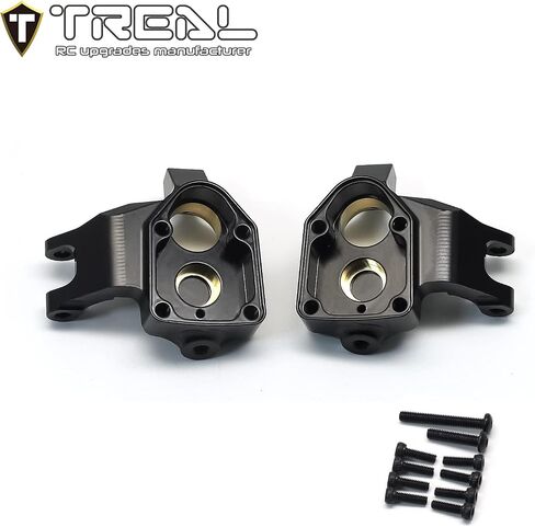 TREAL UTB18 Capra Brass Front Steering Knuckles Inner Portal Covers Set (2P) 35.8g/pc Heavy Weight Upgrades-Black in Saudi Arabia