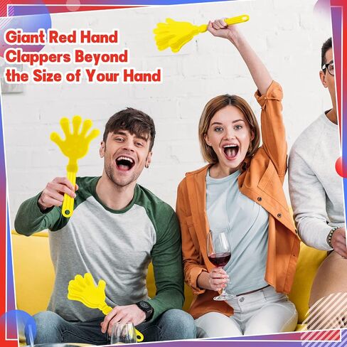 Woanger 4 Pieces Giant Hand Clappers Noise Makers 11 Inch Party, Blue in Kuwait