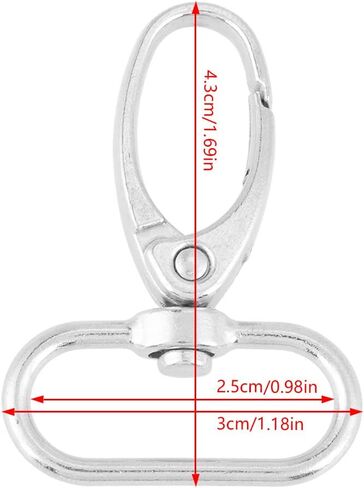 QANYEGN 20Pcs Keychain Hooks, Zinc Alloy Swivel Trigger Clips, Trigger Clips, Keychain Clips for Key Rings, Handbags, and DiIY Crafts(32mm) in Saudi Arabia