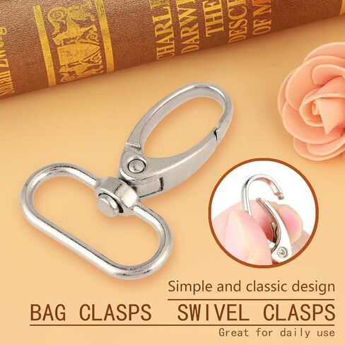 QANYEGN 20Pcs Keychain Hooks, Zinc Alloy Swivel Trigger Clips, Trigger Clips, Keychain Clips for Key Rings, Handbags, and DiIY Crafts(32mm) in Saudi Arabia